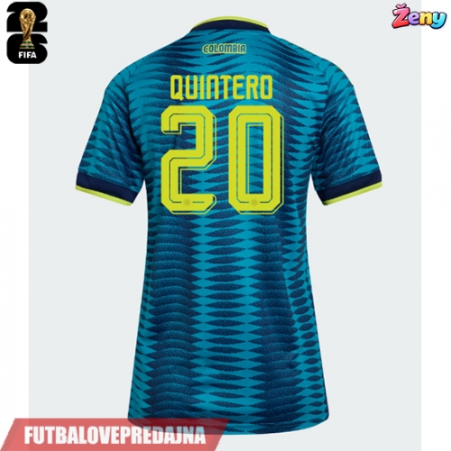 Lacne Ženy Futbalové dres Kolumbia Juan Fernando Quintero #20 MS 2026 Krátky Rukáv - Preč